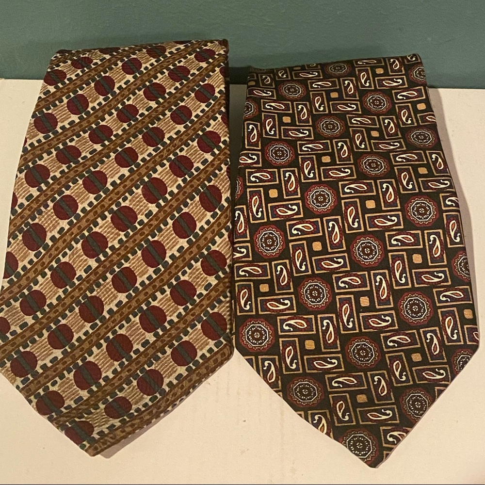 Pair of vintage Christian Dior Monsieur Silk Ties
